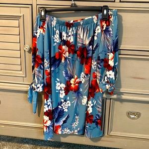 Off the shoulder floral top